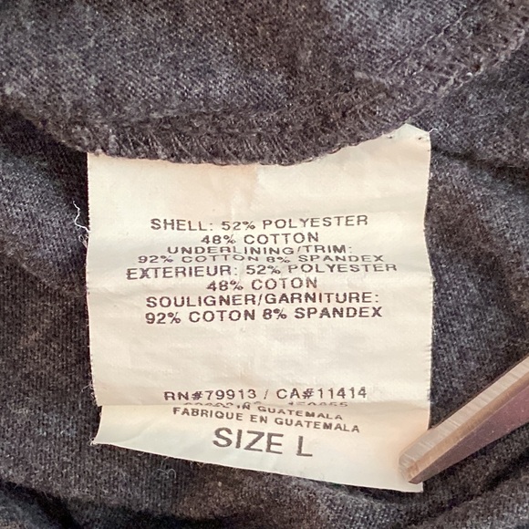 Mimi Maternity Size Large Long Sleeve Gray Scoop Neck Nursing Top: 4881 - Picture 6 of 6